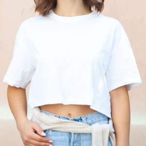 White Cotton Crop Top