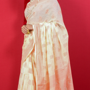 bulbul-ahmed-Z528f1BWM00-unsplash 1 Linen Blend Saree (Pastel Peach)