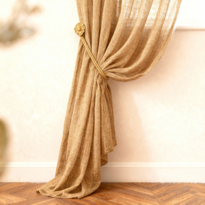 RusticWeave Linen Textured Curtains (7 Feet)